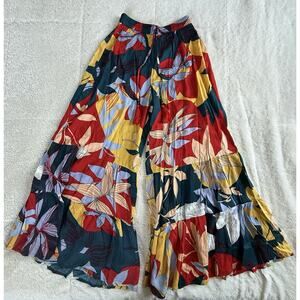 True Destinations Resort Wear Flare Pants Beach Coverup Size Medium Tropical